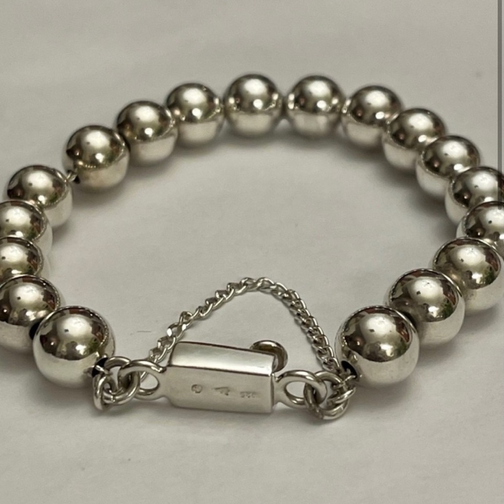 SOLD!! NEW Silpada Vintage Rare Solid Sterling Silver Large Bead Bracelet - Picture 4 of 10